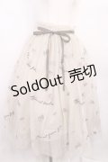 an another angelus / フラワーロゴ刺繍チュールスカート Free PINK BEIGE H-25-12-22-1010-CA-SK-NS-ZH