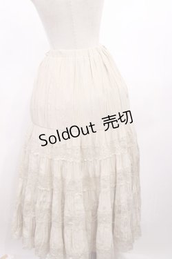 画像2: an another angelus / レース切替ティアードロングスカート Free IVORY H-25-12-22-1011-CA-SK-NS-ZH