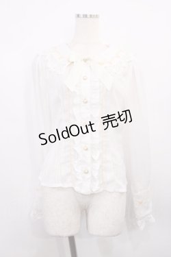 画像1: BABY,THE STARS SHINE BRIGHT / A Little Princess ストライプシフォンブラウス Free オフ H-25-12-22-1016-BA-BL-NS-ZH