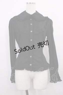 画像1: metamorphose / CL ストライプドビーブラウス Free ブラック H-25-12-22-1017-ME-BL-NS-ZH