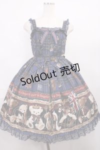 Angelic Pretty / British Bear SpecialジャンパースカートSet Free ネイビー H-25-12-22-1002-AP-OP-NS-ZH