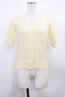 画像1: Fi.n.t / ハート透かしカーディガン Free Ivory H-25-12-22-1020-CA-TO-NS-ZH