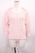 LIZ LISA / 透かし編みパーカー Free ピンク H-25-12-22-1022-LO-TO-NS-ZH