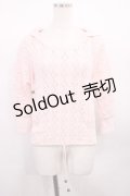 LIZ LISA / 透かし編みパーカー Free ピンク H-25-12-22-1022-LO-TO-NS-ZH
