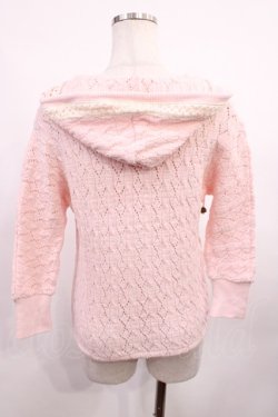 画像2: LIZ LISA / 透かし編みパーカー Free ピンク H-25-12-22-1022-LO-TO-NS-ZH