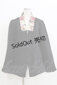 gouk / 着物衿フロントZIP羽織  黒 H-25-12-22-048-GO-TO-KB-ZH