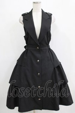 画像1: MIHO MATSUDA / ジャンパードレス・シェング  ブラック H-25-12-22-005-GO-OP-KB-ZH