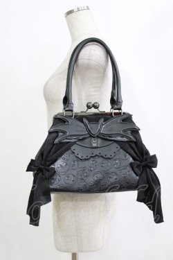 画像1: h.NAOTO / ナイトメアー・ビフィア・クリスマスがま口バッグ  ブラック H-25-12-22-052-HN-BG-KB-ZH