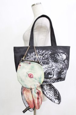 画像1: あちゃちゅむ / 黒うさぎトート＆白うさぎミニバッグ   H-25-12-22-055-PU-BG-KB-ZH