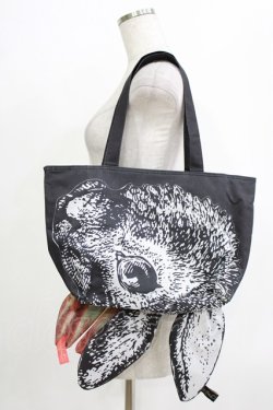 画像2: あちゃちゅむ / 黒うさぎトート＆白うさぎミニバッグ   H-25-12-22-055-PU-BG-KB-ZH