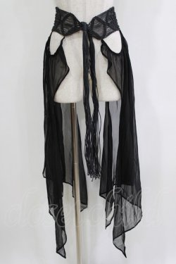 画像1: alice auaa / アラビアンノッテンワークシフォン付ベルト  ブラック H-25-12-22-058-AA-ZA-KB-ZH