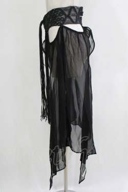 画像2: alice auaa / アラビアンノッテンワークシフォン付ベルト  ブラック H-25-12-22-058-AA-ZA-KB-ZH