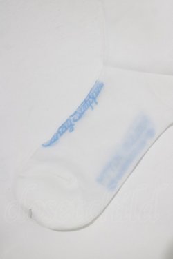 画像2: Candy Stripper / ANGEL【 HELLO KITTY 】SHEER HIGH SOCKS  ホワイト×ブルー H-25-12-22-065-PU-ZA-KB-ZH