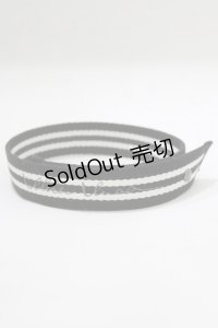 alice auaa / ロゴプリントストライプチョーカー  ブラック H-25-12-22-066-AA-AC-KB-ZH