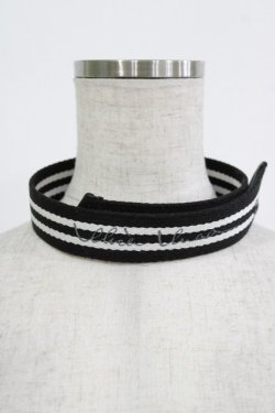 画像3: alice auaa / ロゴプリントストライプチョーカー  ブラック H-25-12-22-066-AA-AC-KB-ZH