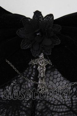 画像4: Chante / 十字架のゴシックリボンブローチ/ヘアクリップ  ブラック H-25-12-22-069-PU-AC-KB-ZH