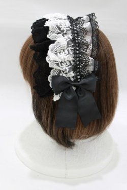 画像2: MorunxMuunaStoik / ヘッドドレスクリップ  黒×白 H-25-12-22-070-EL-AC-KB-ZH