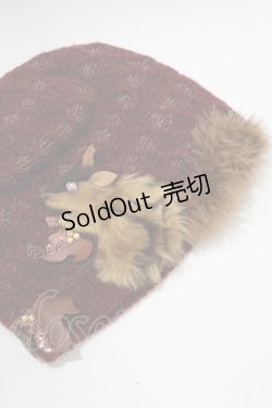 画像2: Coco&Ami / 飴ージング!狩りすマン/ニットキャップ  エンジ H-25-12-22-073-LO-AC-KB-ZH