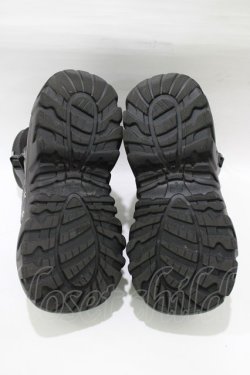 画像4: YOSUKE / 厚底ブーツサンダル L ブラック H-25-12-22-076-PU-SH-KB-ZH