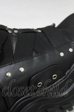 画像5: YOSUKE / 厚底ブーツサンダル L ブラック H-25-12-22-076-PU-SH-KB-ZH