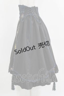 画像2: Ozz oneste / 朧藤スカート  ブラック×ネイビー H-25-12-22-009-OO-SK-KB-ZH