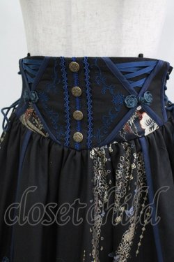 画像4: Ozz oneste / 朧藤スカート  ブラック×ネイビー H-25-12-22-009-OO-SK-KB-ZH