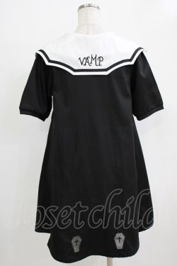 画像3: HELL CAT PUNKS / VAMPカラーワンピース  黒×白 H-25-12-22-014-PU-OP-KB-ZH