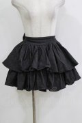 Starry / フリルデニムミニスカート  ブラック H-25-12-22-017-PU-SK-KB-ZH