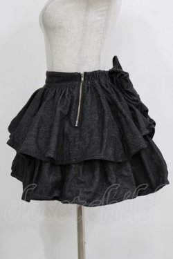 画像2: Starry / フリルデニムミニスカート  ブラック H-25-12-22-017-PU-SK-KB-ZH