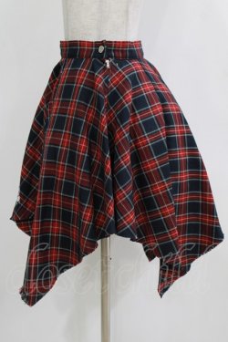 画像2: SEX POT ReVeNGe / プリントイレギュラースカート  チェック H-25-12-22-020-SP-SK-KB-ZH
