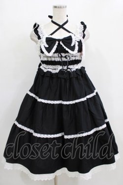 画像1: BABY,THE STARS SHINE BRIGHT / シャーリングベビードールジャンパースカート Free ブラック H-25-12-23-1001-BA-OP-NS-ZH