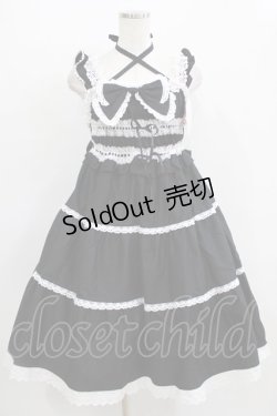 画像1: BABY,THE STARS SHINE BRIGHT / シャーリングベビードールジャンパースカート Free ブラック H-25-12-23-1001-BA-OP-NS-ZH