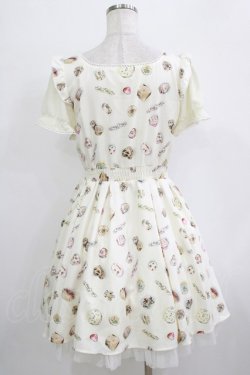 画像3: Secret Honey / スウィーツ柄ワンピース Free アイボリー H-25-12-23-1022-CA-OP-NS-ZH
