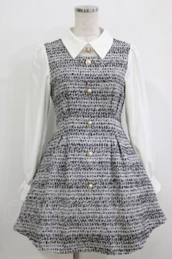 画像1: evelyn / ツイードワンピース Free ブラック H-25-12-23-1023-LO-OP-NS-ZH