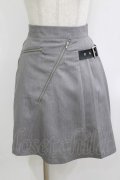 Jamie エーエヌケー / サイドベルトスカート M グレー H-25-12-23-1026-LO-SK-NS-ZH