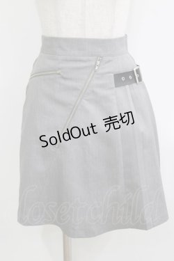 画像1: Jamie エーエヌケー / サイドベルトスカート M グレー H-25-12-23-1026-LO-SK-NS-ZH
