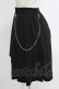 画像2: Jamie エーエヌケー / チェーン付きプリーツスカート M ブラック H-25-12-23-1027-LO-SK-NS-ZH (2)