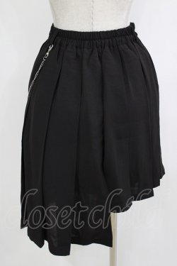 画像3: Jamie エーエヌケー / チェーン付きプリーツスカート M ブラック H-25-12-23-1027-LO-SK-NS-ZH