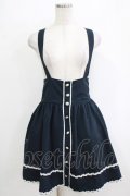Blue rouge / サスペンダースカート Free ネイビー H-25-12-23-1029-CA-SK-NS-ZH