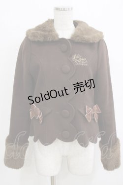 画像1: BABY,THE STARS SHINE BRIGHT / スカラップショートジャケット Free ブラウン H-25-12-23-1032-BA-CO-NS-ZH