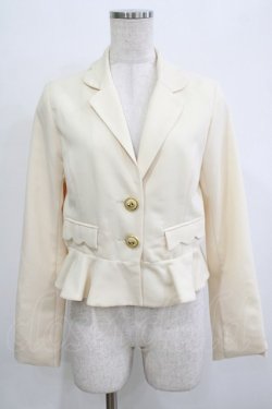 画像1: LIZ LISA / スカラップジャケット Free アイボリー H-25-12-23-1033-LO-JA-NS-ZH