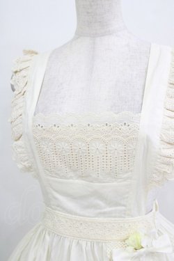 画像5: 胡桃木（海外ロリータブランド） / エプロンスカート L 生成り H-25-12-23-1034-LO-OP-NS-ZH