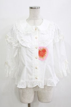 画像1: BABY,THE STARS SHINE BRIGHT / レーシィフローラルブラウス Free オフ白 H-25-12-23-1042-BA-BL-NS-ZH