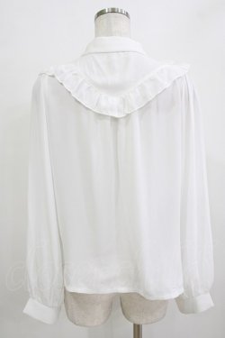 画像3: axes femme POETIQUE / リボンタイ付フリルブラウス M オフ H-25-12-23-1043-AX-BL-NS-ZH