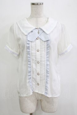 画像1: LIZ LISA / ピアノブラウス Free オフ/サックス H-25-12-23-1044-LO-BL-NS-ZH