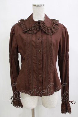 画像1: BABY,THE STARS SHINE BRIGHT / ローズレースの後ろピンタックブラウス Free ブラウン H-25-12-23-1046-BA-BL-NS-ZH