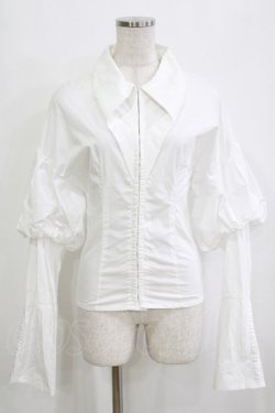 画像1: Melt the lady / オープンコネクトブラウス Free オフ H-25-12-23-1048-PU-BL-NS-ZH