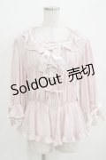 metamorphose / 【プラスサイズ】スクエアあきフリルブラウス（五分袖） プラスサイズ ピンク H-25-12-23-1049-ME-BL-NS-ZH