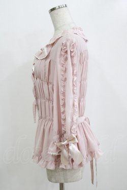 画像2: metamorphose / 【プラスサイズ】スクエアあきフリルブラウス（五分袖） プラスサイズ ピンク H-25-12-23-1049-ME-BL-NS-ZH