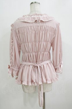 画像3: metamorphose / 【プラスサイズ】スクエアあきフリルブラウス（五分袖） プラスサイズ ピンク H-25-12-23-1049-ME-BL-NS-ZH